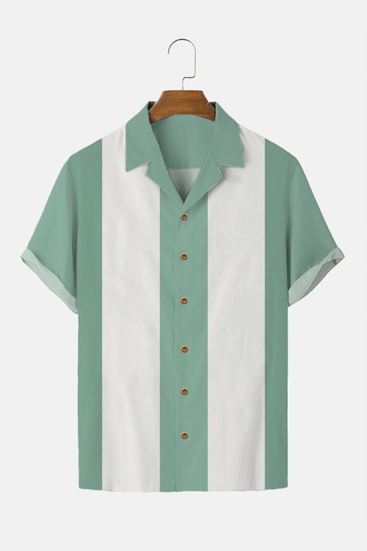 Tiboyz Multicolored Wide Stripe Short Sleeve Shirt