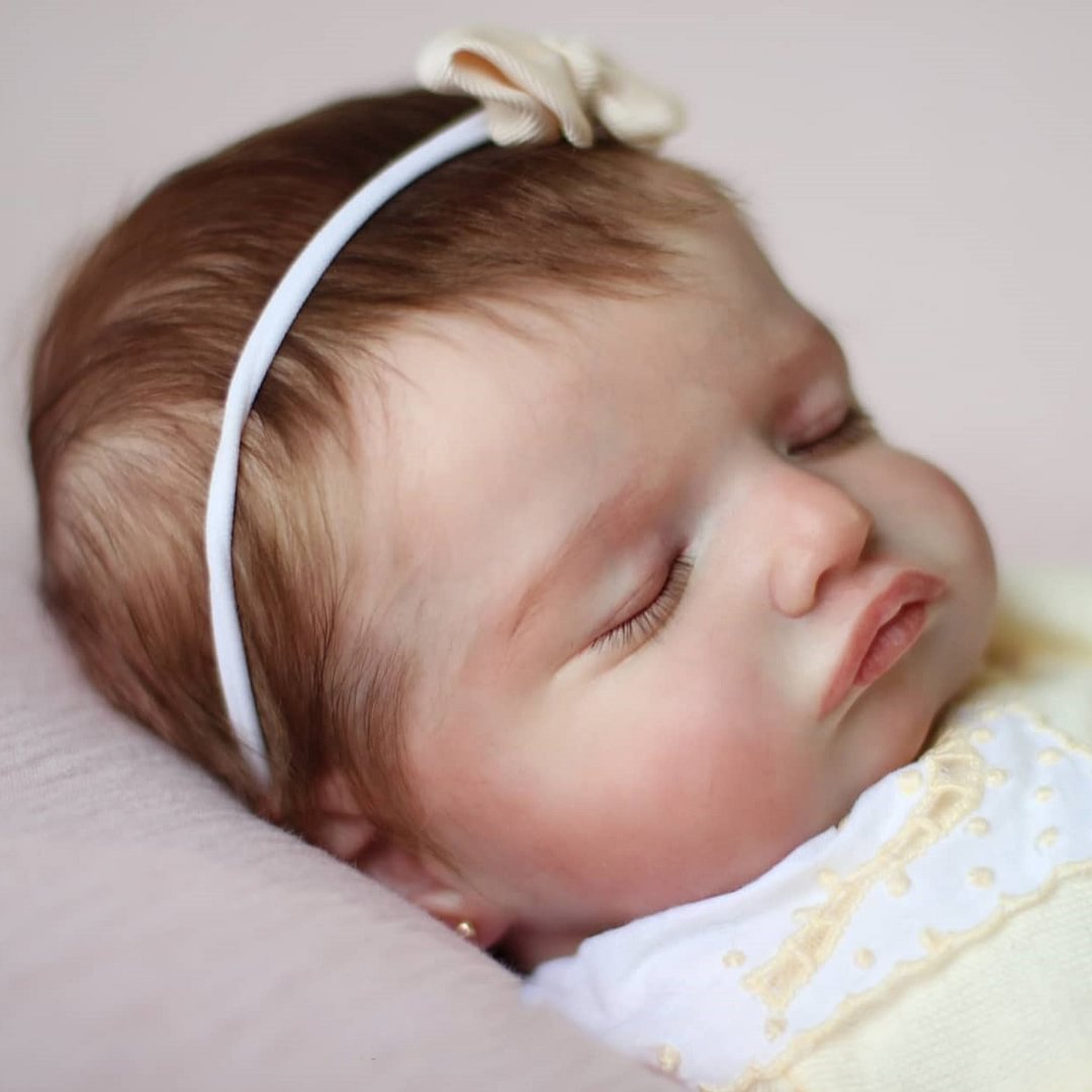 [Surprise]20" Handmade Lifelike Sleeping Dreams Reborn Girl Doll Estelle,Best New Year's Gift with “Heartbeat” and Sound