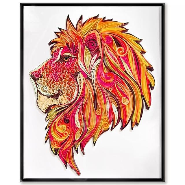 JEFFQUILLING™-JEFFQUILLING™ Paper Filigree painting Kit- Wild Lion