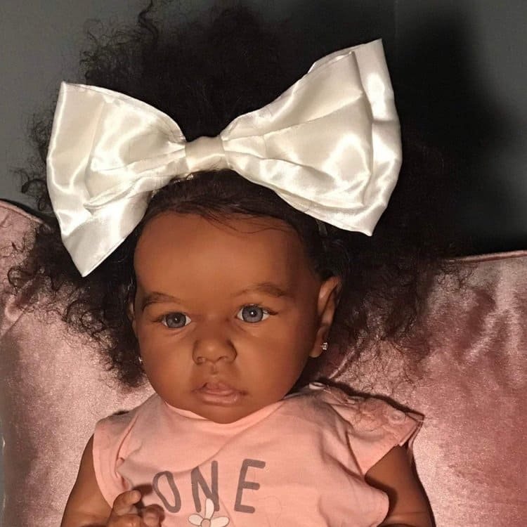  20'' Bblythe Reborn Baby Doll Girl, Lifelike Soft African American Black Toddlers Doll Gift - Reborndollsshop.com-Reborndollsshop®