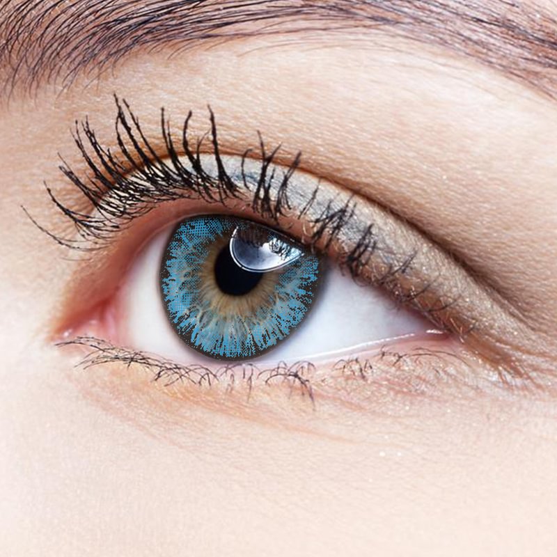 NEBULALENS Ice Blue Yearly Prescription Colored Contact Lenses