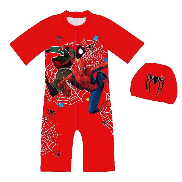 Spider-Man Into The Spider-Verse Printed Girls Boys One Piece Swimsuit-Mayoulove