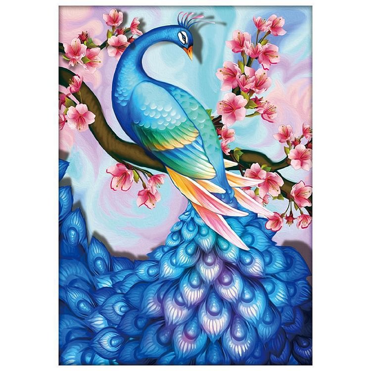 Peacock - Partial Round Drill Diamond Painting - 40x30cm(Canvas)