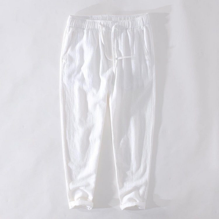 BrosWear Casual Drawstring Loose Ankle Pants
