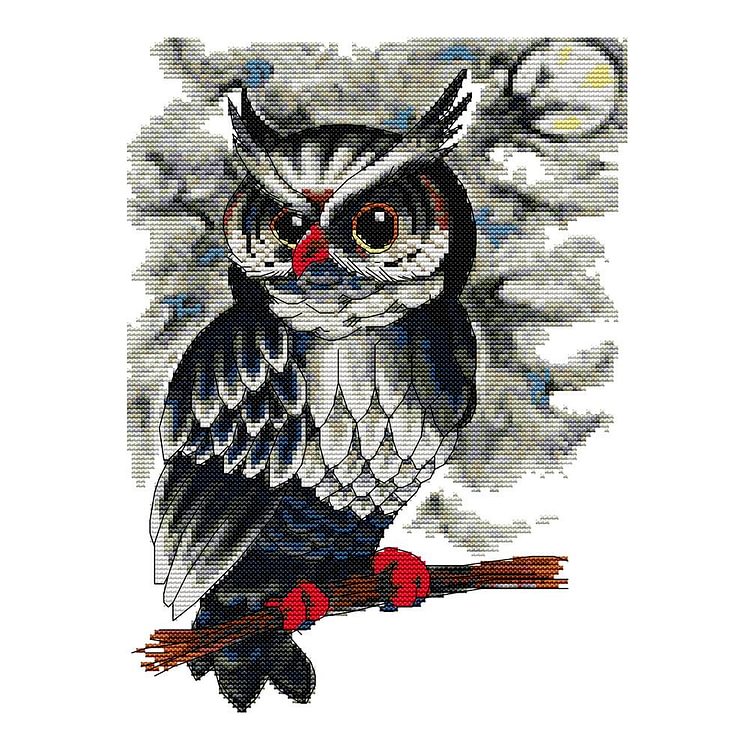 owl - 14CT Stamped Cross Stitch - 34*27cm