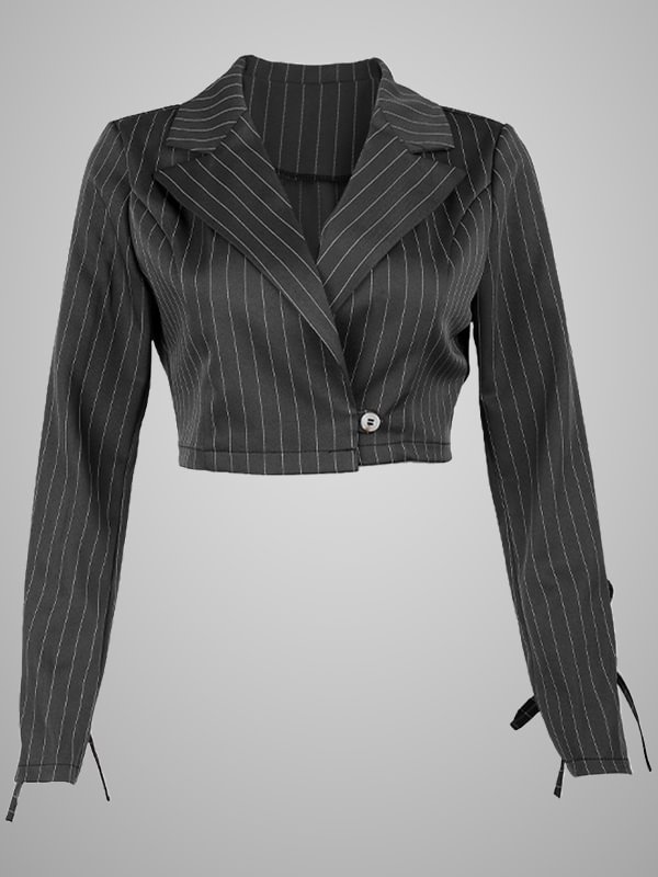 Fashion V-neck Midriff-baring Suit Jacket