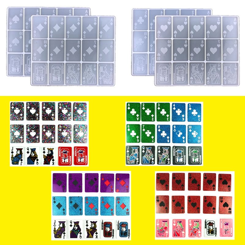 Playing Card  Silicone Resin Mold(4 PCS)