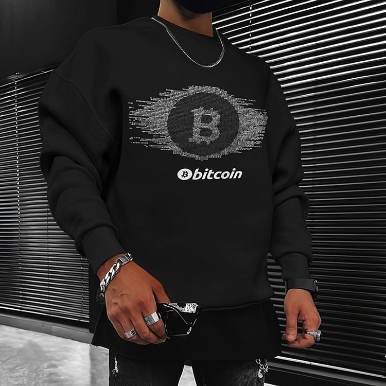 BrosWear Simple And Stylish Bitcoin Casual Sweatshirt