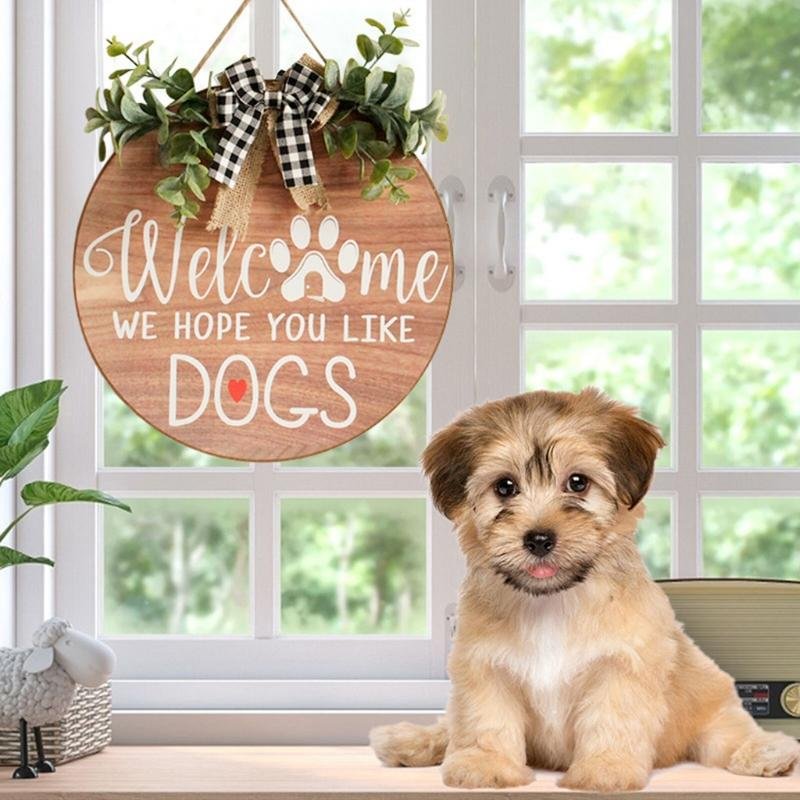 Hope You Like Dogs Wooden Sign For Door Home Decorations、、sdecorshop