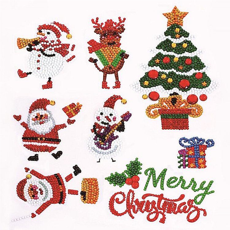9pcs Christmas Series - 5D DIY Craft Sticker