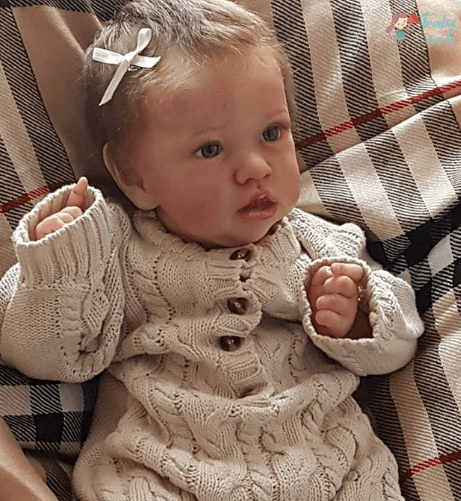Reborn Girl Look Real 12'' Realistic Cute Reborn Baby Doll Girl Poppy with Curly Brown Hair by Creativegiftss® 2022 -Creativegiftss® - [product_tag]