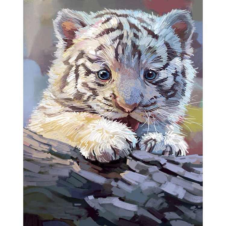 Baby Tiger - Special Shaped Diamond Painting - 25*30CM