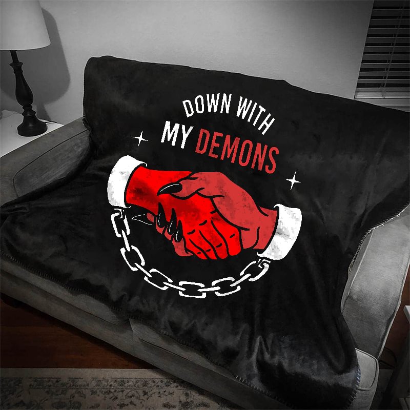 UPRANDY Down With My Demons Printed Blanket -  UPRANDY