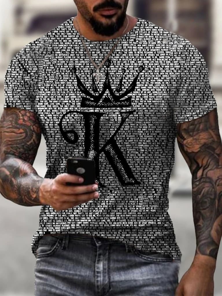 Designer King K print T-shirt / [viawink] /