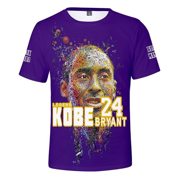 Kobe Bryant Printed 3D T-shirt For Fans Support-Mayoulove