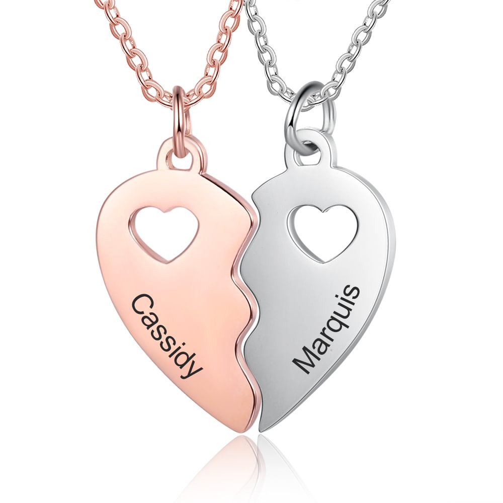 Herz Puzzle Halskette Herz passende Halskette für Paar Broken Heart Halskette Set n2 Kettenmachen