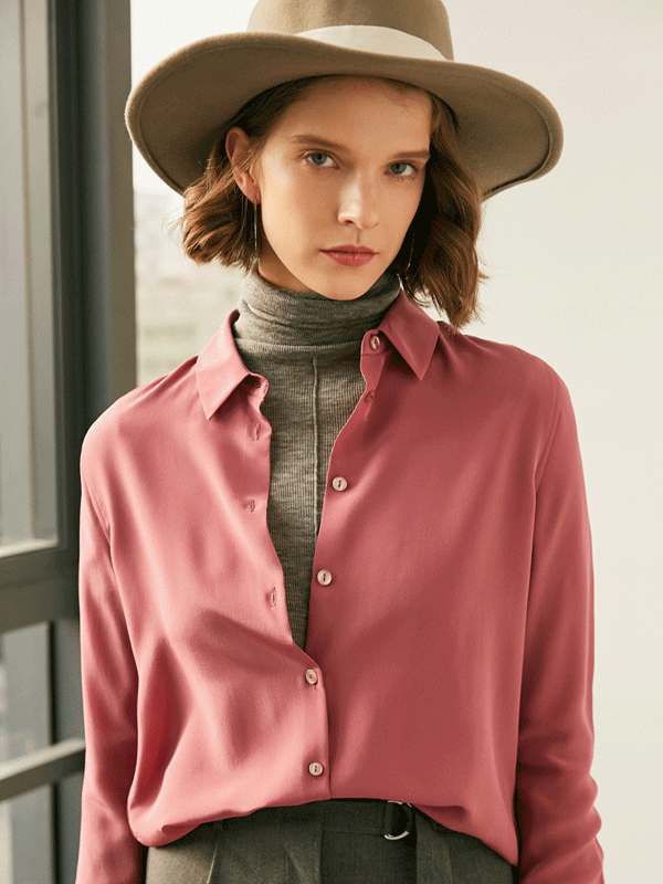 Elegant Neat Color Silk Shirt 丨 Multi Colors Selected-Real Silk Life