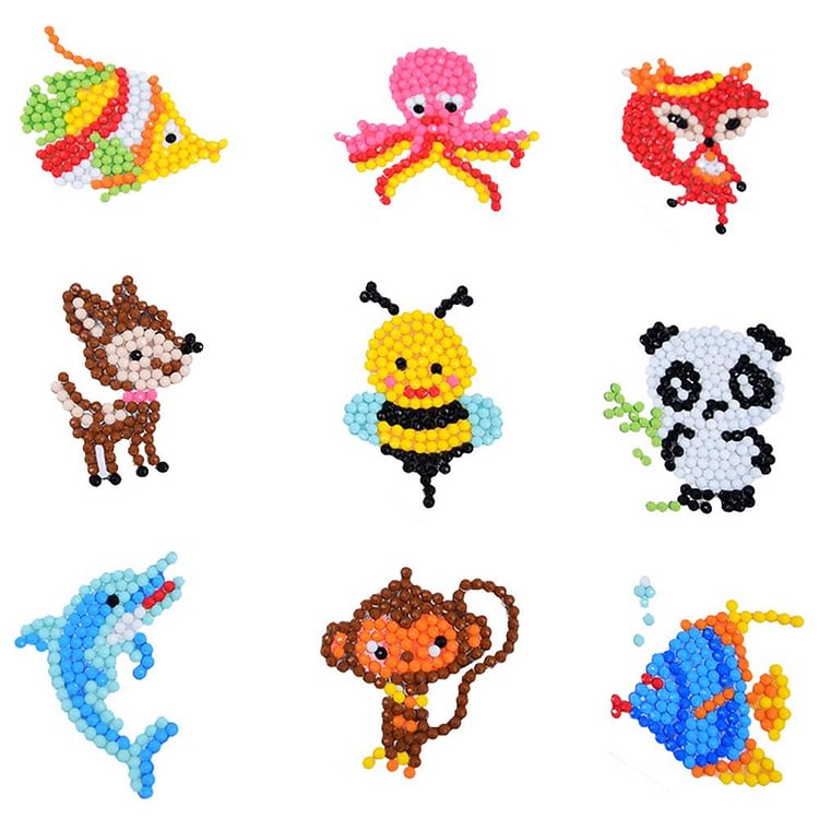 DIY Full Drill Round Cute Animals Diamond Painting Puzzle Children Stickers-gbfke