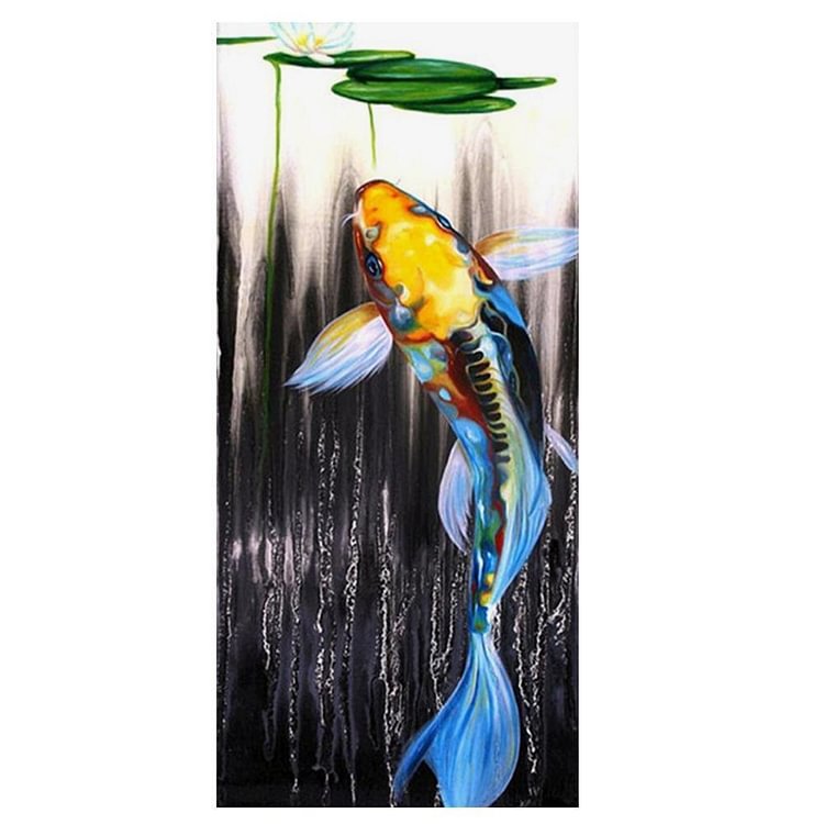 Fish - Round Drill Diamond Painting - 30x56cm(Canvas)