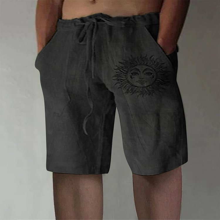 Men's Summer Loose Casual Linen Drawstring Shorts