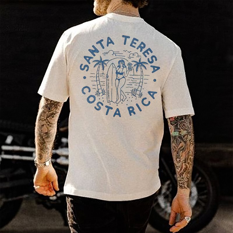 Santa Teresa. Costa Rica Printed Casual T-shirt -  UPRANDY