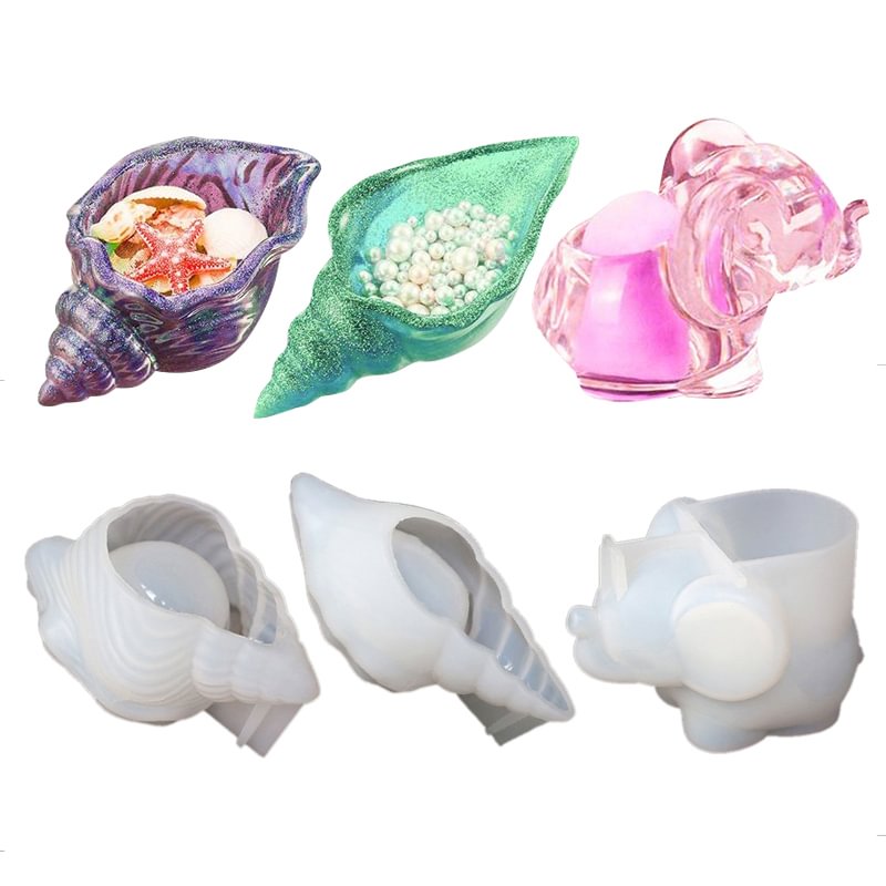 Conch Storage Box Silicone Resin Molds