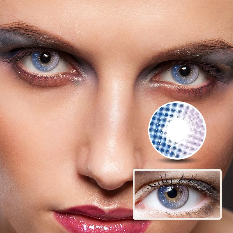 NEBULALENS Galaxy Powder Yearly Prescription Colored Contact Lenses NEBULALENS