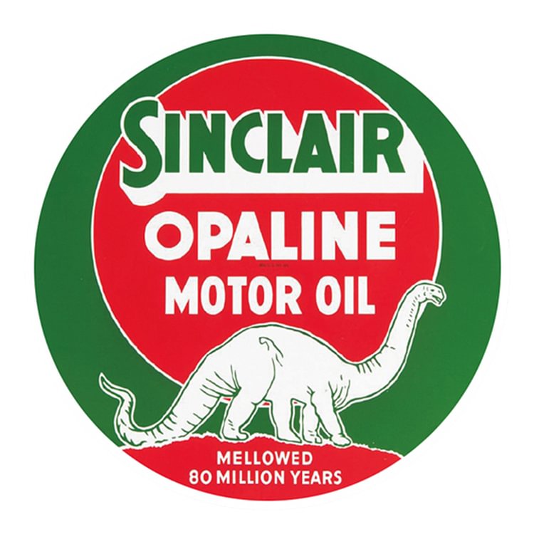 Sinclair Motor Oil - Round Vintage Tin Signs/Wooden Signs - 30x30cm