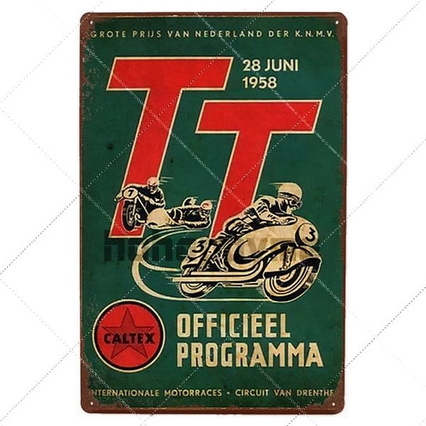 TT Isle Man Motor - Vintage Tin Signs