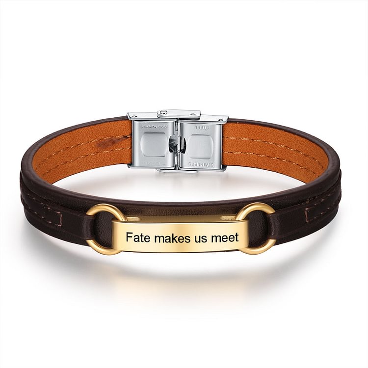 PU Leather Man's Bracelet - Father's Day Gift