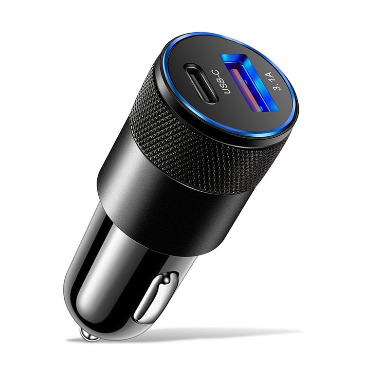 Fast Car Charger USB Type C 3.1A 15W PD Quick Charging Mobile Phone Adapter