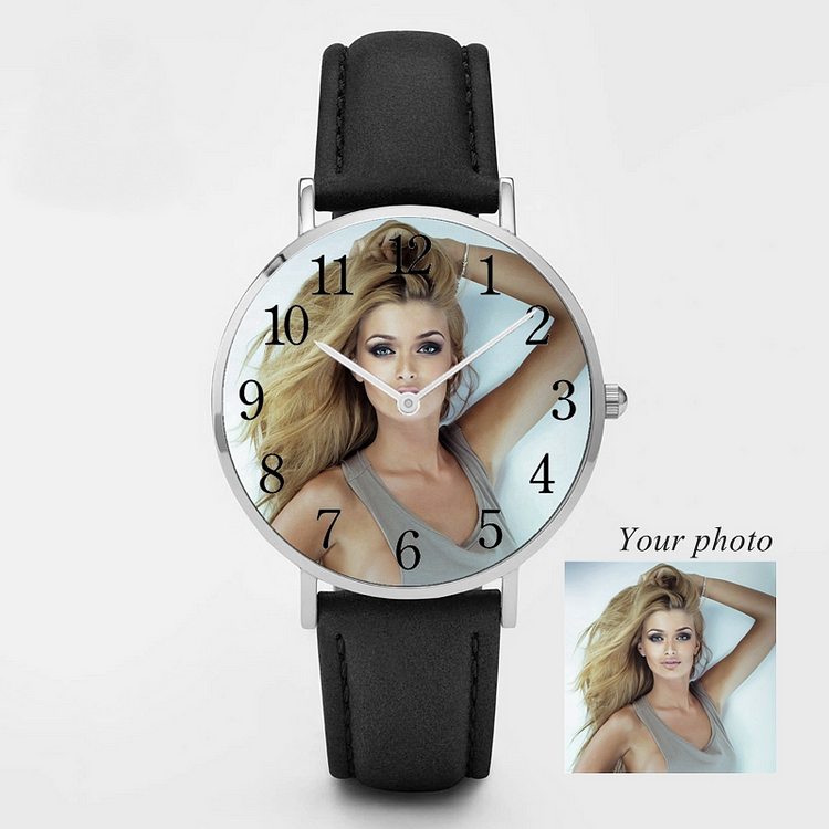 Custom Photo Logo Personalized Quartz Watch Unique Gift