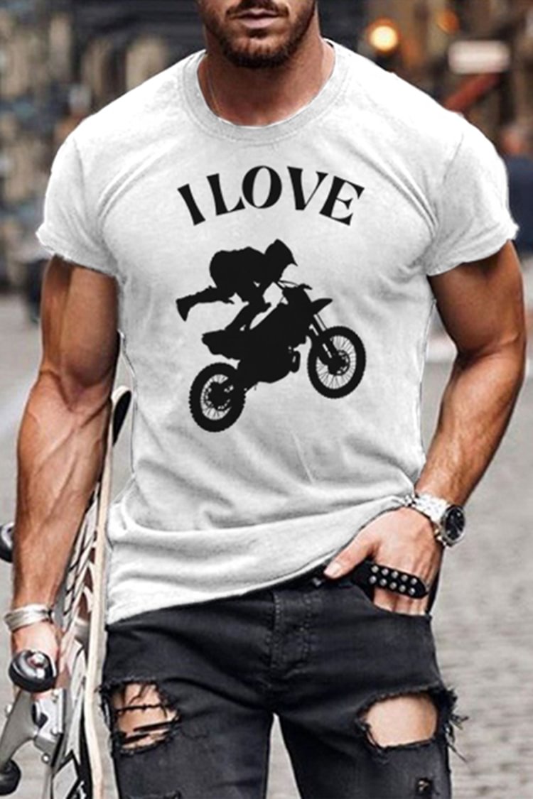 Tiboyz Motorcycle Rally Monogram Short Sleeve T-Shirt