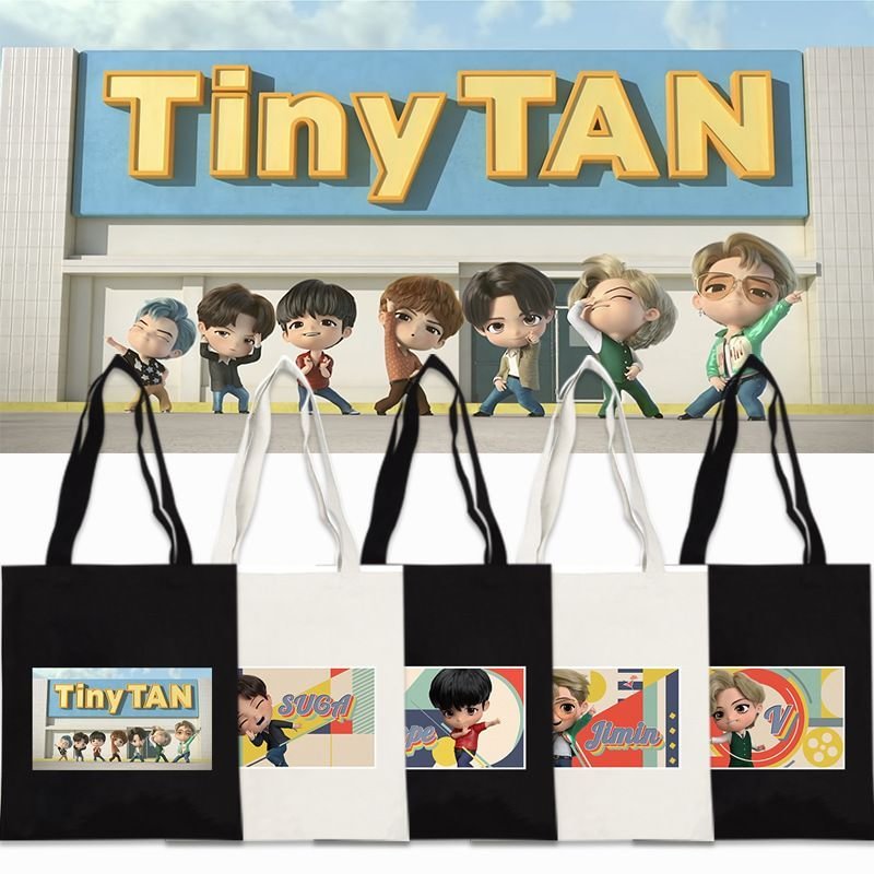 방탄소년단 TinyTan Cartoon Canvas Handbag