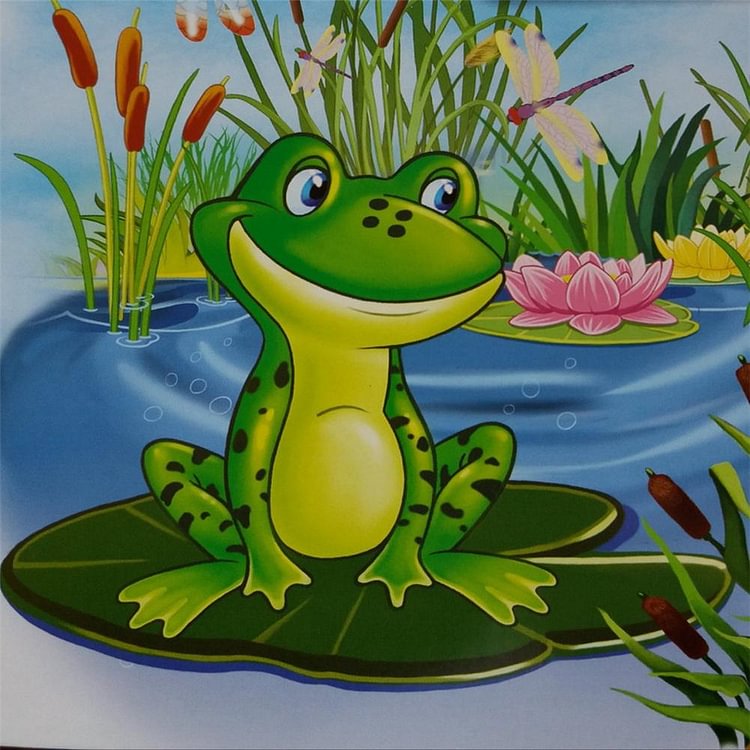 Frog on Pond - Round Drill Diamond Painting - 30*30CM