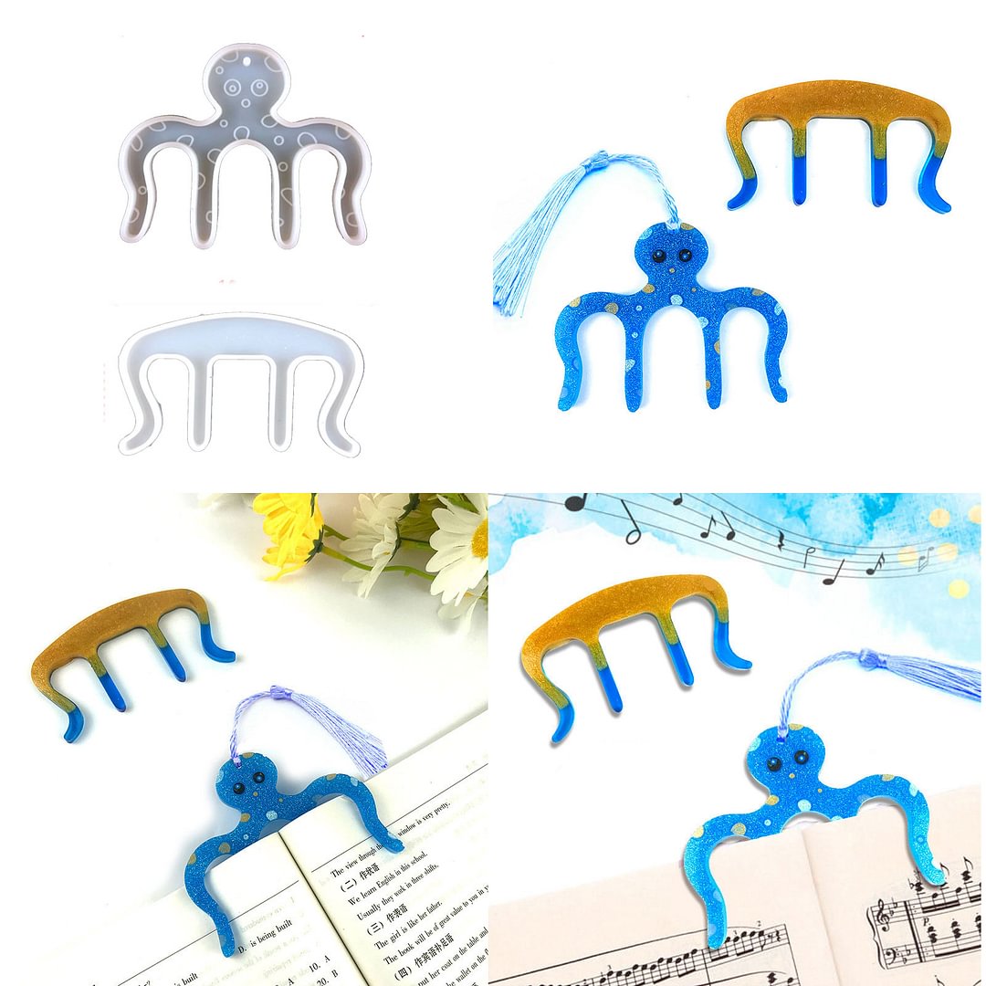 Octopus Music Book Clip and Page Holder Resin Mold