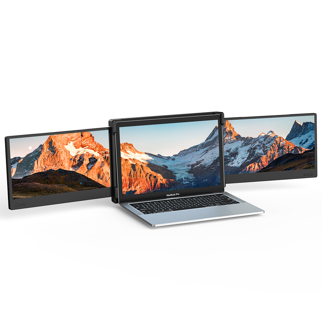 THE OFIYAA TRI(triple)SCREEN PROMPTLY ADD TWO SCREENS TO ANY LAPTOP