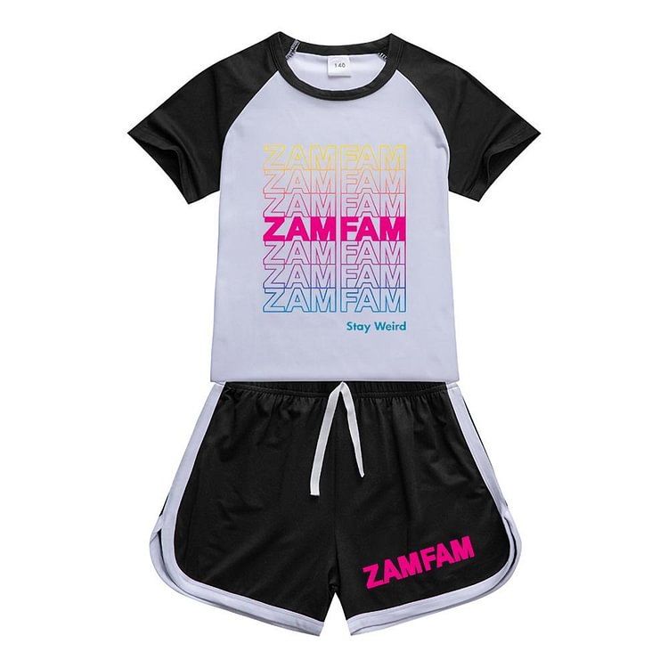 Mayoulove Kids Rebecca ZAMFAM Sportswear Outfits T-Shirt Shorts Sets-Mayoulove
