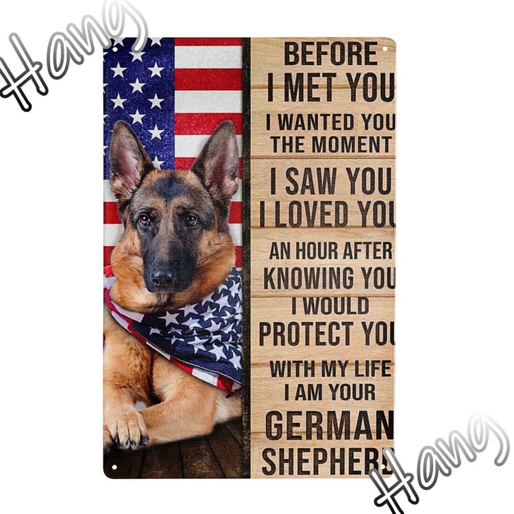 German Shepherd Dog - Vintage Tin Signs