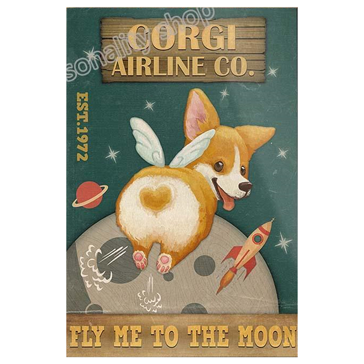 Corgi Dog - Vintage Tin Signs