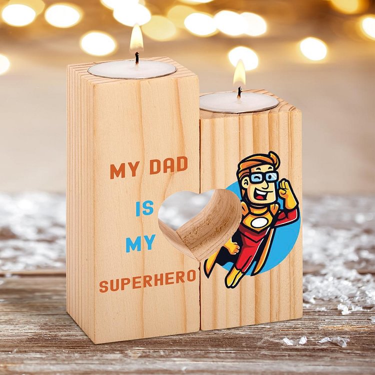 My Dad is Superhero - Candle Holder
