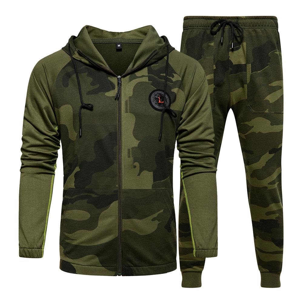 Mens Stitching Hooded Camouflage / [viawink] /