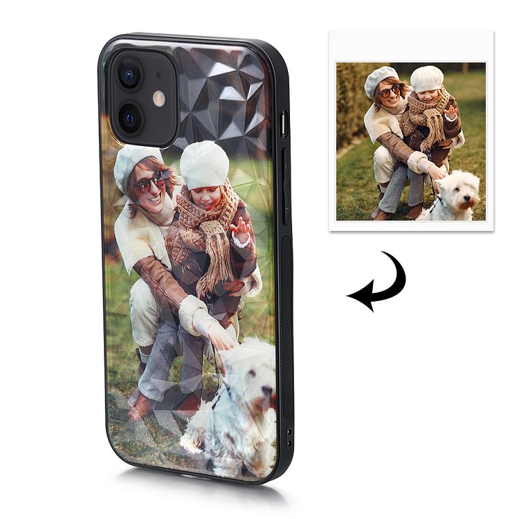 IPhone 12 Custom Photo Protective Phone Case Diamond Pattern  Surface