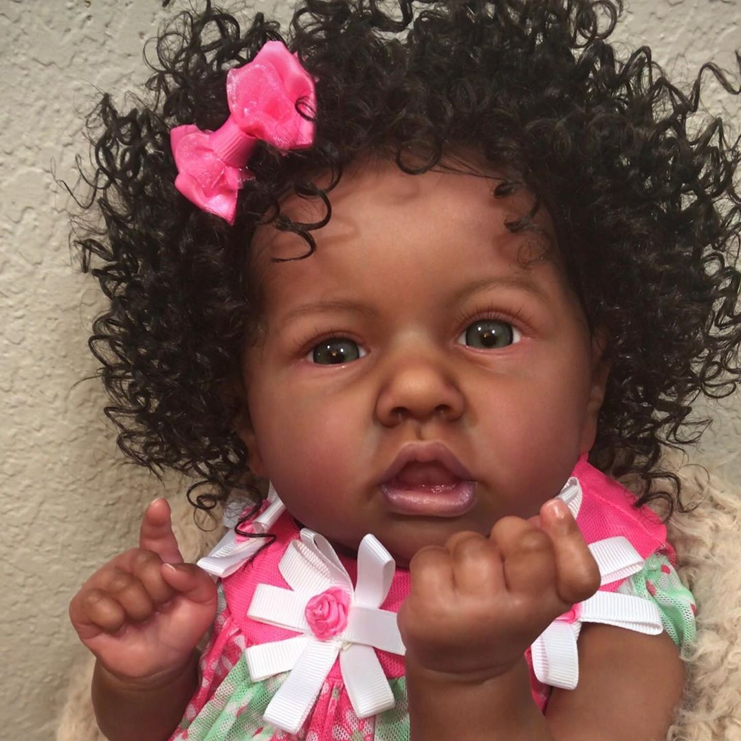 [5-Day Delivery]20'' Wright Lifelike Soft Black Reborn Baby Doll Girl