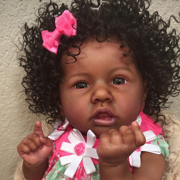  [Heartbeat💖 & Sound🔊]20'' Wright Lifelike Soft Black Reborn Baby Doll Girl - Reborndollsshop.com®-Reborndollsshop®