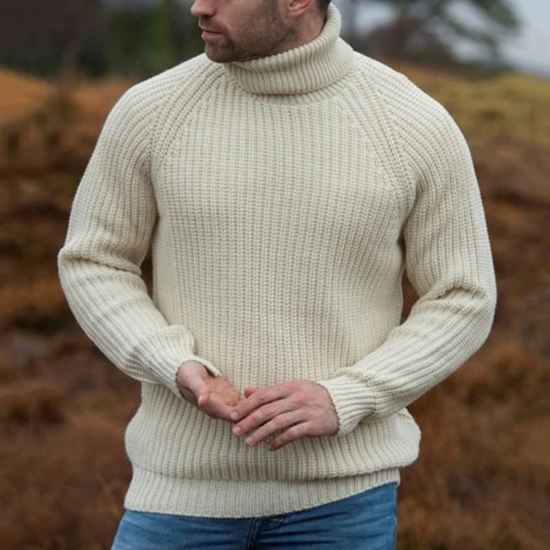 Turtleneck Sweater Loose Long Sleeve Pullover Sweater-Corachic