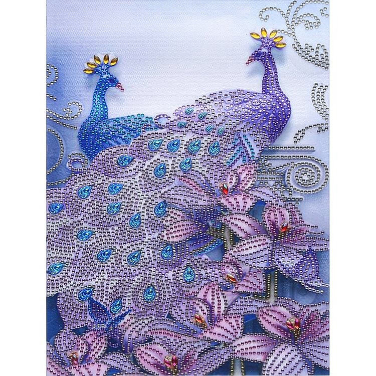 Peafowl - Special Shaped Diamond Painting - 30*40CM