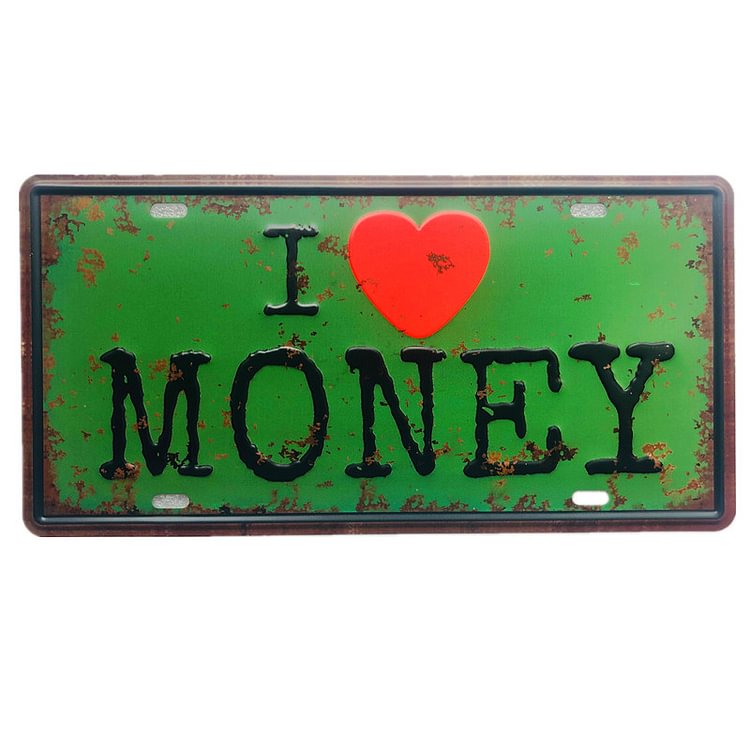 I love Coffee Beer Amsterdam Whiskey - Car Plate License Tin Signs/Wooden Signs - 15x30cm