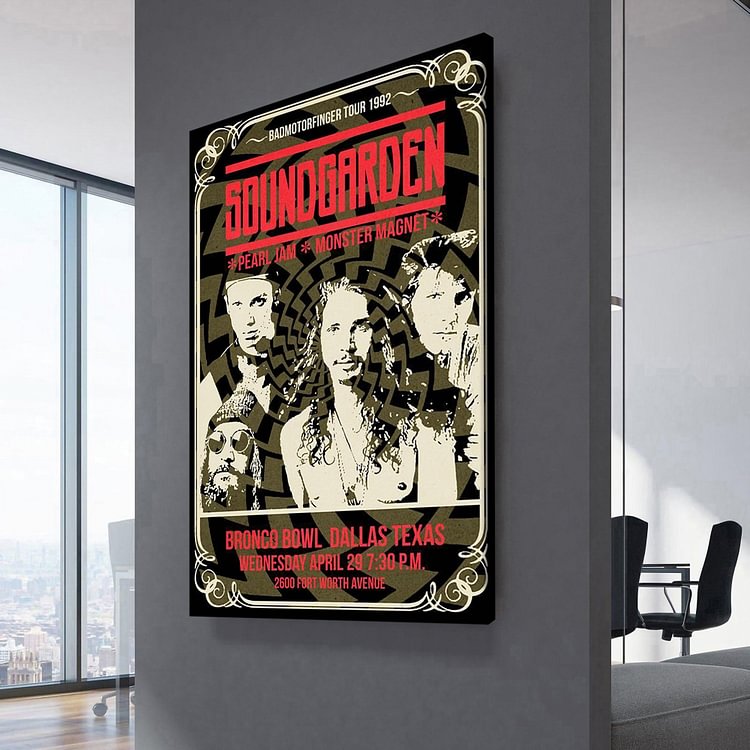 Soundgarden Badmotorfinger tour 1992 Canvas Wall Art