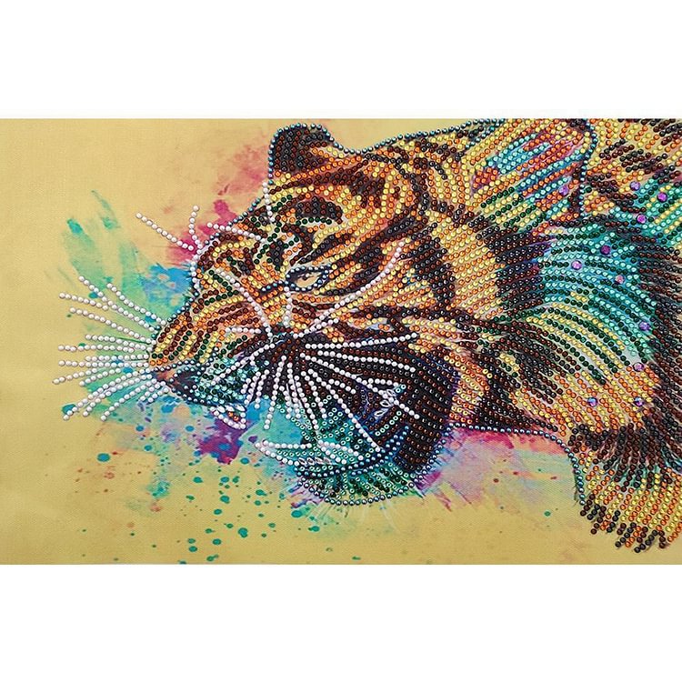 Tiger - Special Shaped Drill Diamond Painting - 30x40cm(Canvas)